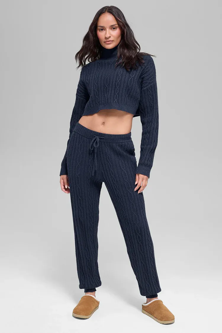 Suéter Cropped Cable Knit Winter
