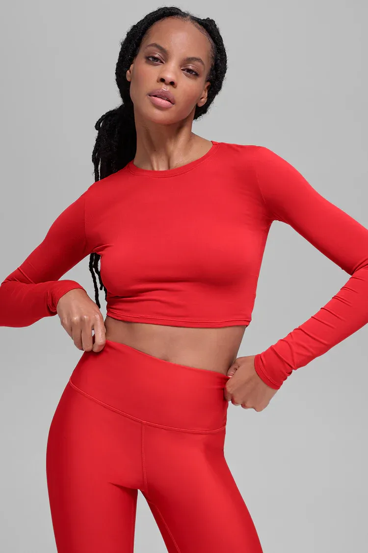Blusa Alosoft Crop Finesse Manga Longa