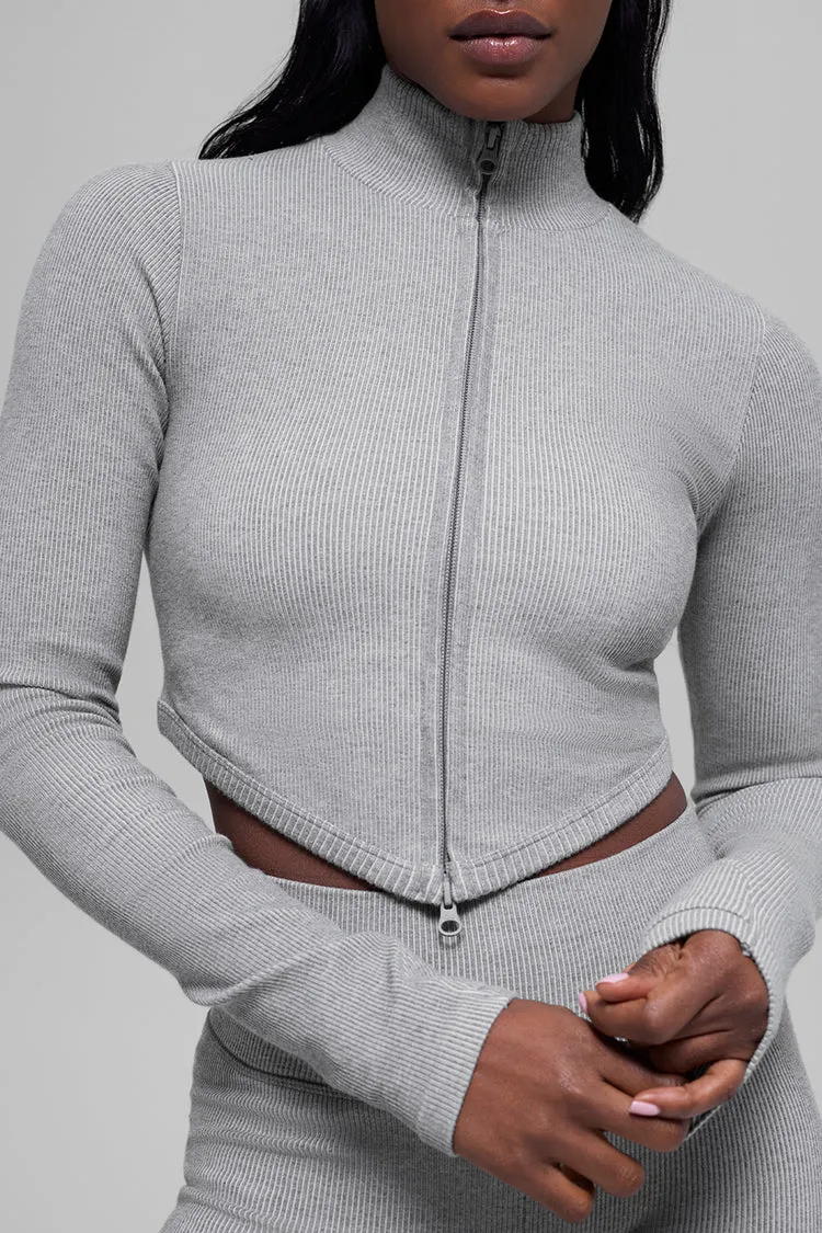 Jaqueta Seamless Two Tone Rib