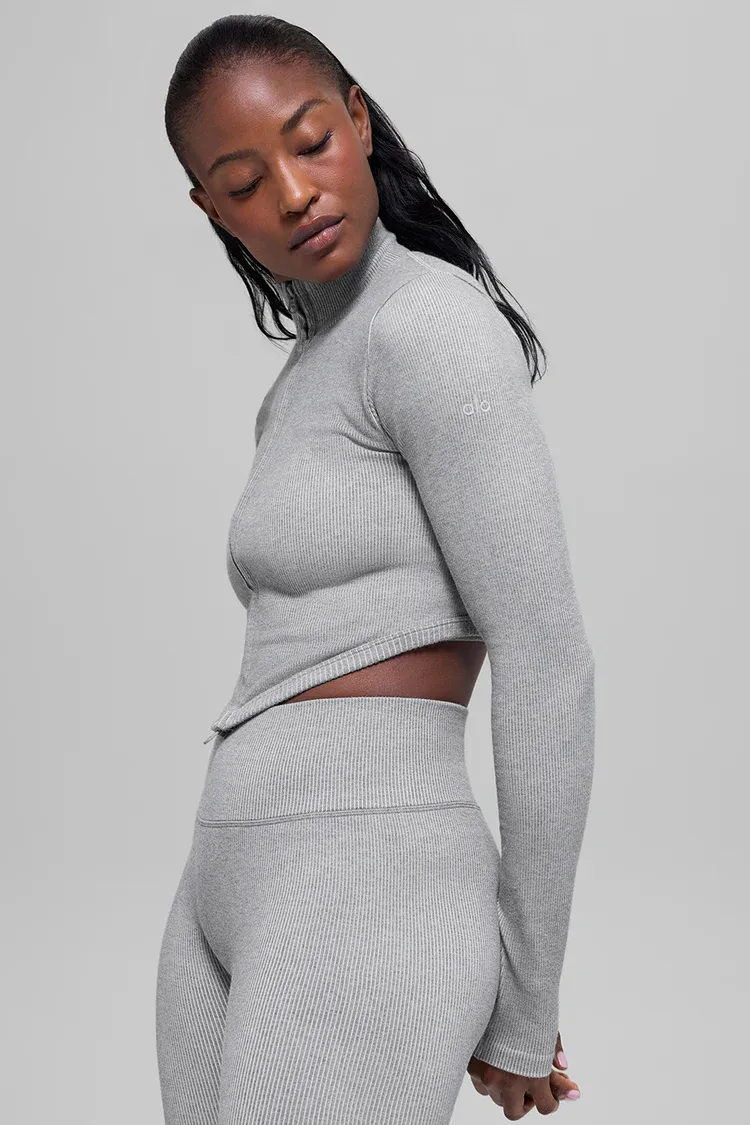 Jaqueta Seamless Two Tone Rib