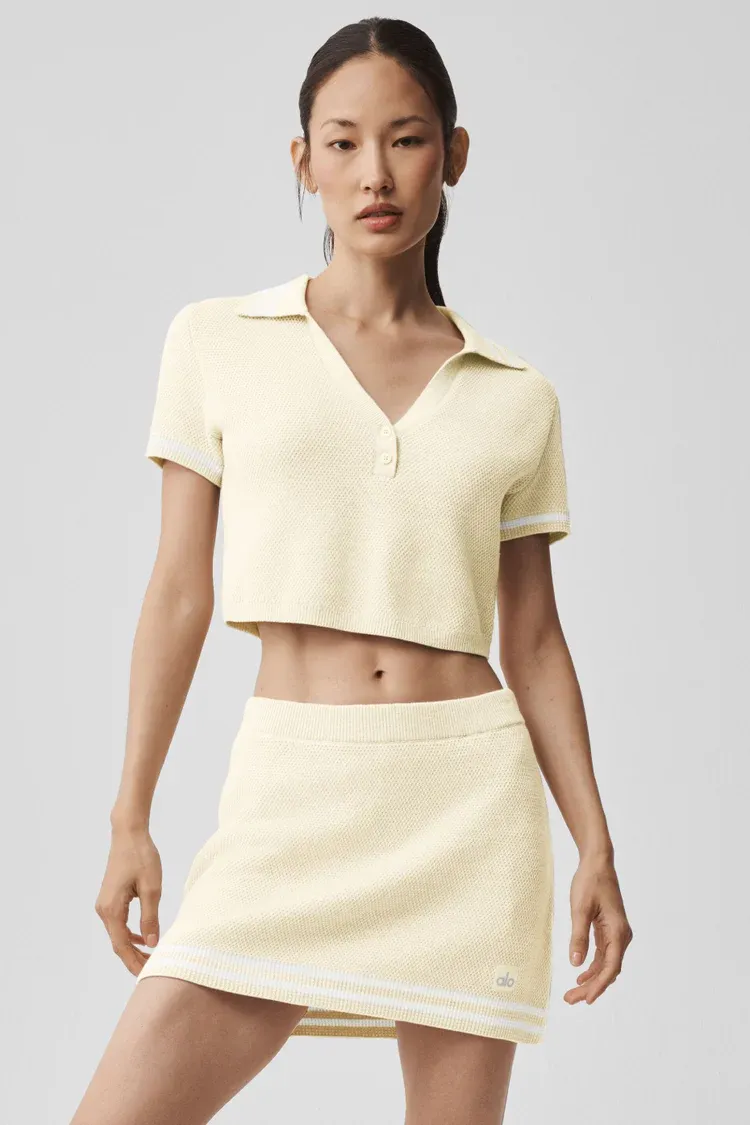 Blusa Polo Tennis Club Sweater Knit Cropped