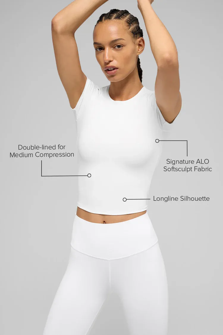Blusa Alo Softsculpt Precision Manga Curta
