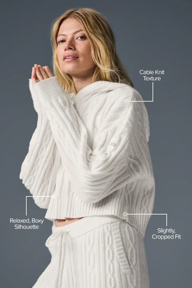 Casaco Cable Knit Winter Bliss Hoodie