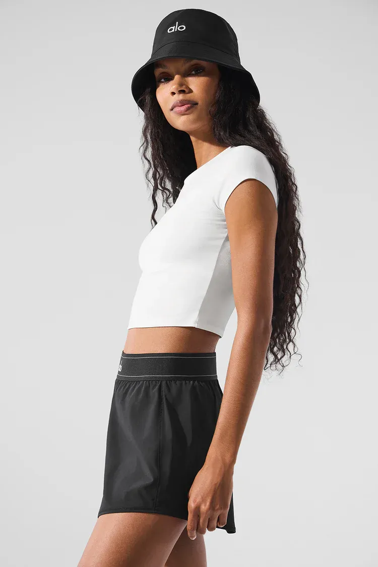 Camiseta Alosoft Crop Finesse Manga Curta